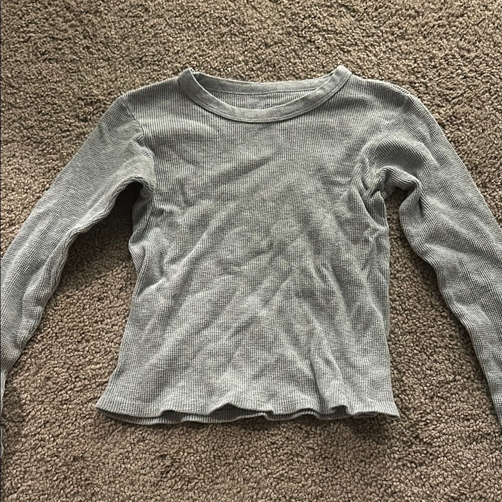 Brandy Melville Gray Long Sleeve Top